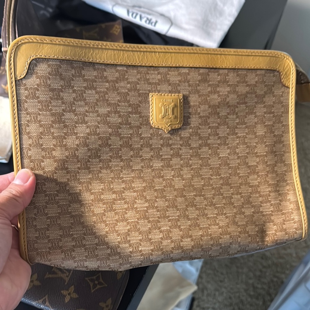 Brown and Yellow Clutch